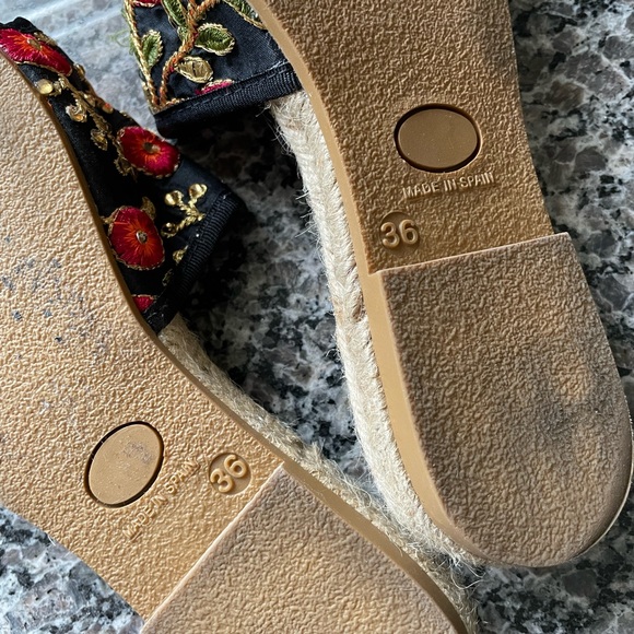 Espradrille Flat Slide Sandles - Picture 4 of 4